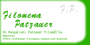 filomena patzauer business card